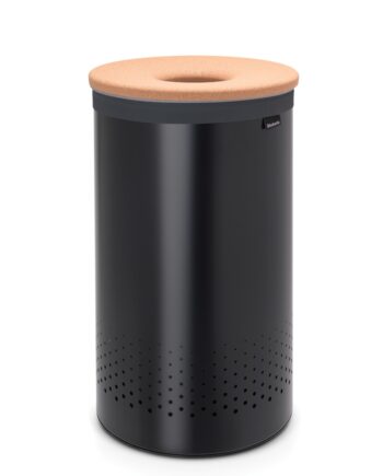Brabantia Vasketøjskurv Mat Sort Med Korklåg
