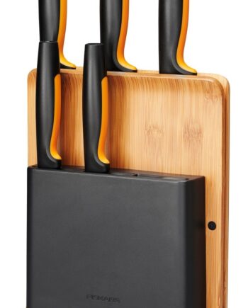 Fiskars Functional Form Knivsæt Knivblok Dele Bambus