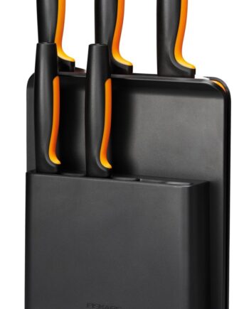 Fiskars Functional Form Knivsæt Knivblok Dele Sort