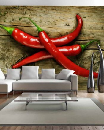 Fototapet Spicy Chili Peppers