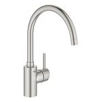 Grohe Concetto Køkkenarmatur Højt Udløb Zero Supersteel