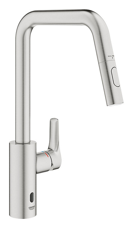 Grohe Eurosmart Hybrid Køkkenarmatur Høj Tud Dual Spray Supersteel
