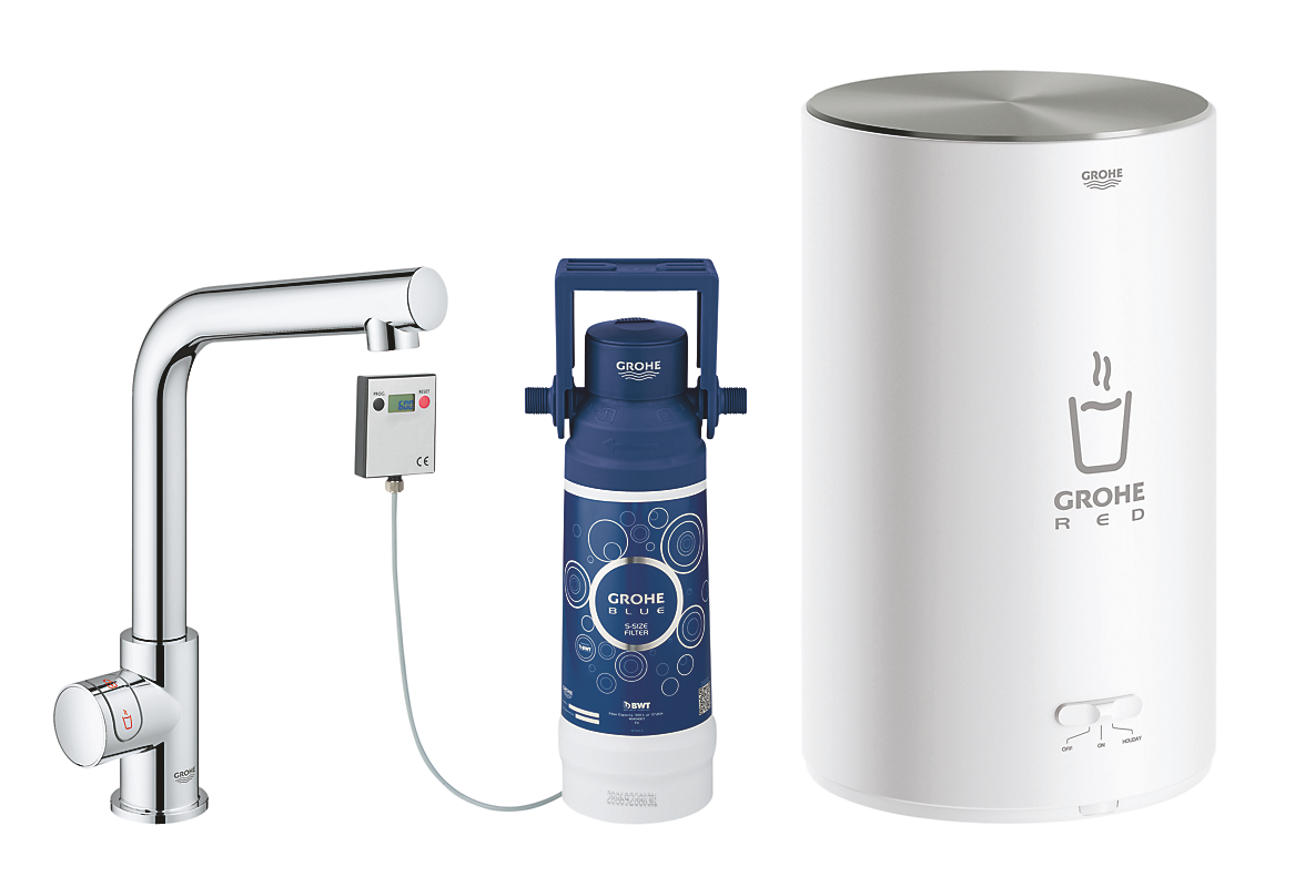 Grohe Red Mono Køkkenarmatur Med Rund Kedel Filter
