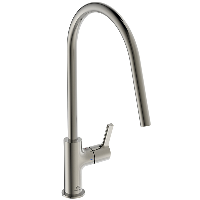 Ideal Standard Gusto Køkkenarmatur 105x238x422 Pvd Silver Storm