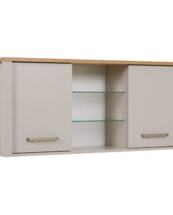 Nordic Living Collection Sardegna Køkken Vægskab Låger Hylder Glas Natur Artisan Egefinish Kashmir Melamin