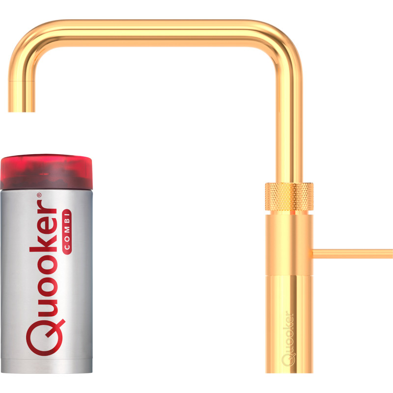 Quooker Fusion Square Combi Køkkenarmatur Kogende Vand Guld