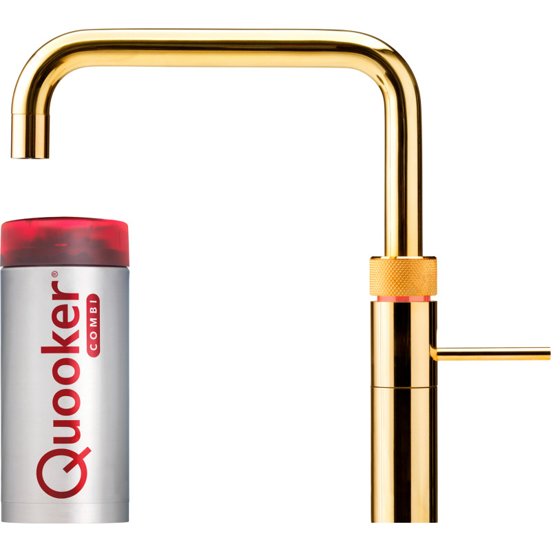 Quooker Fusion Square Combi Køkkenarmatur Kogende Vand Messing