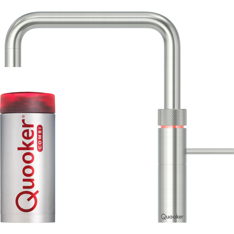 Quooker Fusion Square Combi Køkkenarmatur Kogende Vand Stål