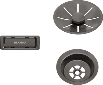 Blanco Afløb Infino Satin Dark Steel 1x3 Ampaposampaposuxi