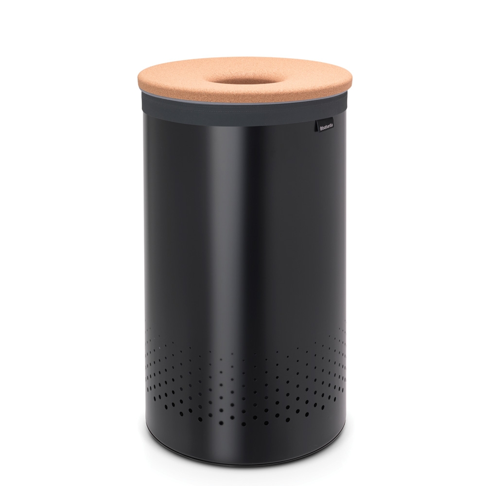 Brabantia Vasketøjskurv Mat Sort Med Korklåg