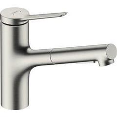 Hansgrohe Zesis M33 Køkkenarmatur 219mm Tud Med Udtrækstud Steel Optik