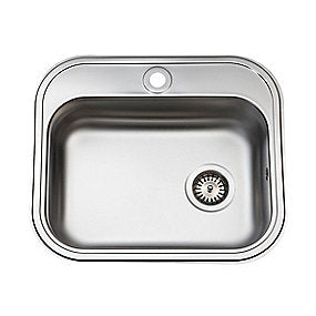 Intra Juvel Køkkenvask 480x340mm Med Hanehul Strainer Til Nedfældning Mat Bmk480b1