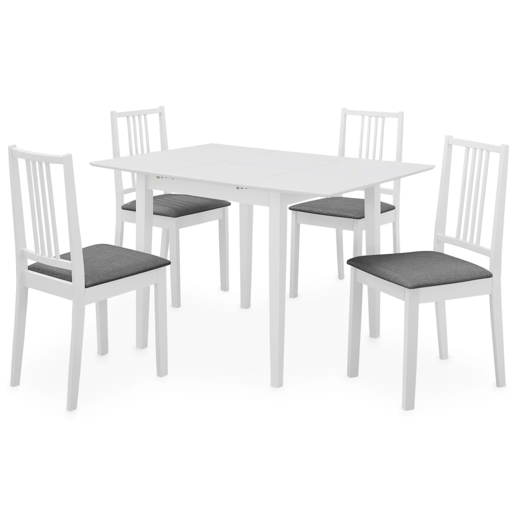 Spisebordssæt Dele Mdf Hvid