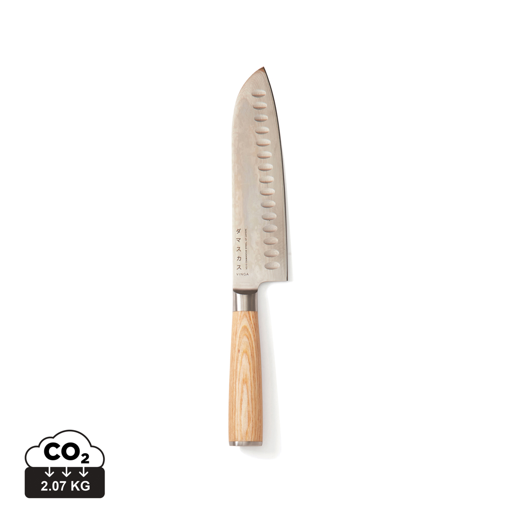 Vinga Hattasan Damascus Santoku Kniv Grå