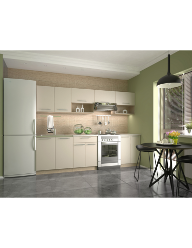 Viola Komplet Køkken Uden Hvidevarer Møbelplade B260 Beige Sonoma